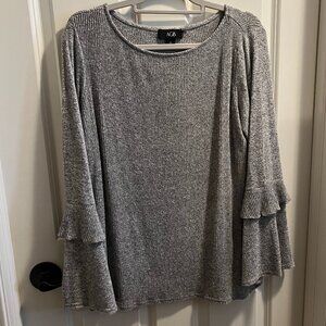 ABG ULTRA SOFT Ruffled Long Sleeve Shirt